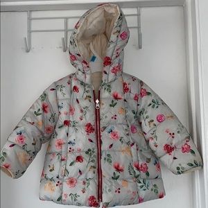 Zara Kids reversible girls homer jacket 12m